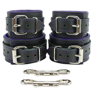 Lambskin Leather Wrist and Ankle Cuffs Set – Soft BDSM Bondage Gear | Madison Collection