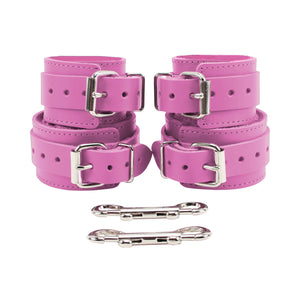 BDSM Leather Wrist and Ankle Restraints - Regular or Lockable | Atlanta Collection