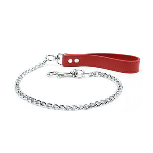 Ankle and Wrist Cuffs Collar Chain Leash Set - Soft Handcrafted Leather BDSM Restraints | Atlanta Collection