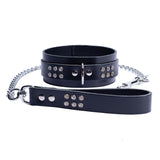 Valerie Leather BDSM Chain Leash with Crystal-Studded Handle | Valerie Collection