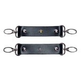 BDSM Crystal Leather Wrist & Ankle Cuffs Set with Connectors | Valerie Collection