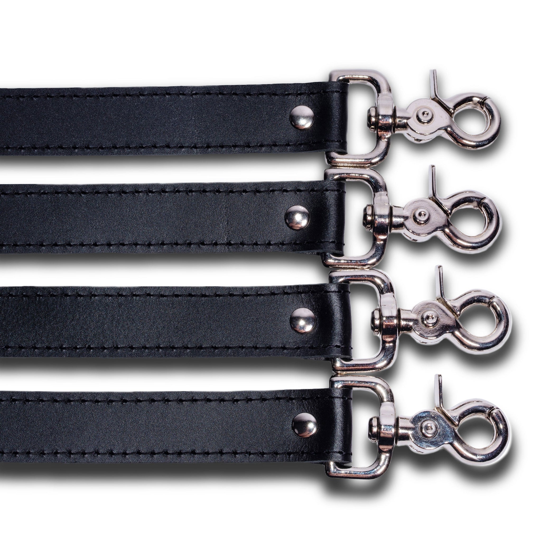 Adjustable Leather BDSM Restraint Bed Straps | Madison Collection