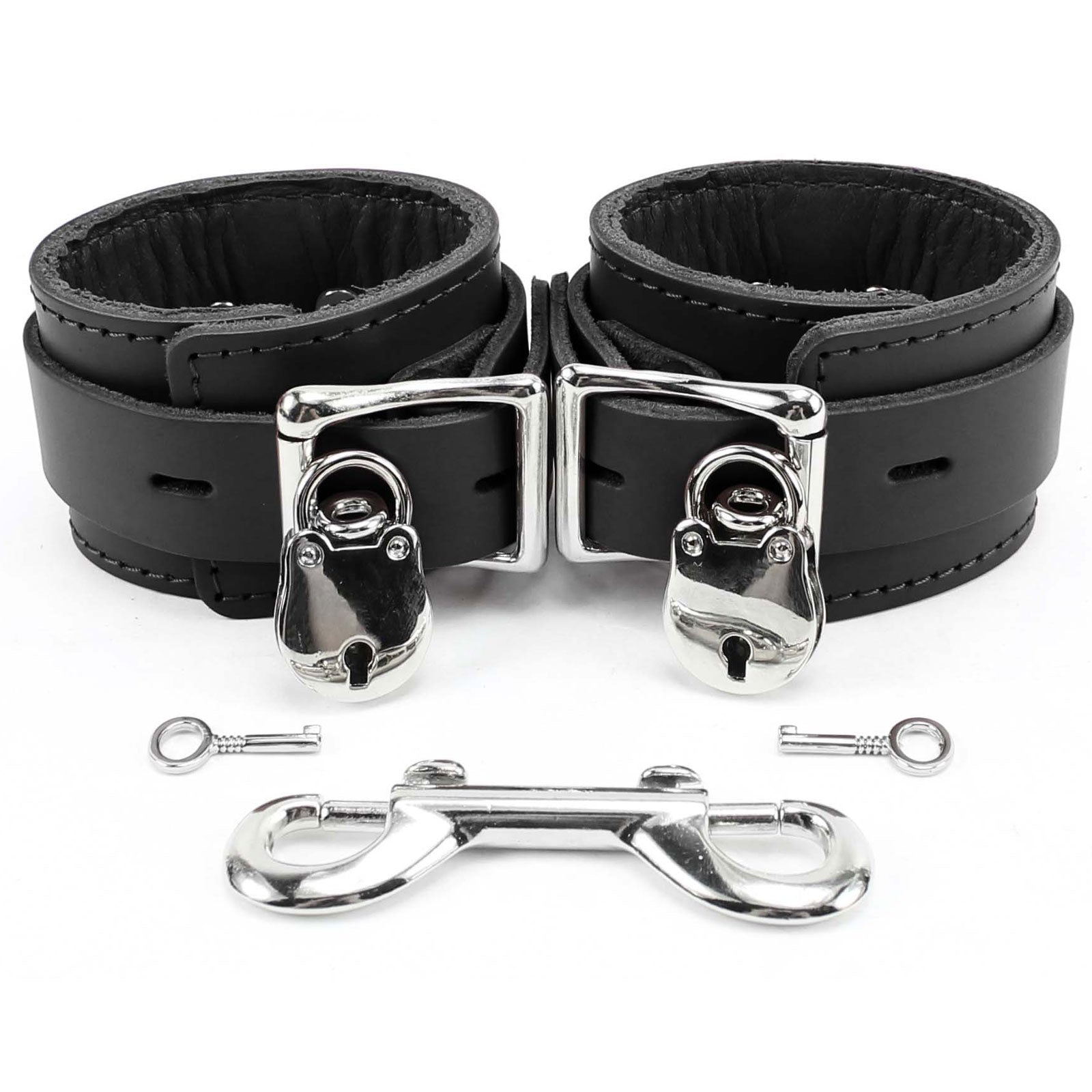 Premium Lambskin Leather Wrist & Ankle Cuffs - BDSM Bondage Restraints Set | Atlanta Collection