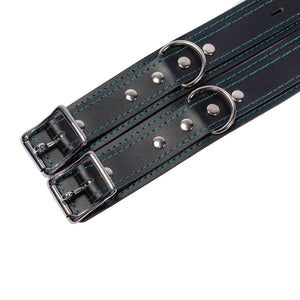 Lockable Leather Bondage Restraints Set - 11 Piece BDSM Gear | Avery Collection