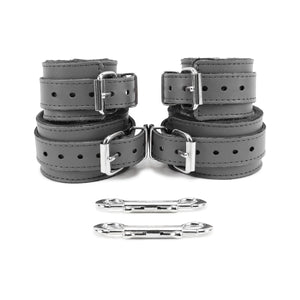 BDSM Wrist and Ankle Cuffs - Handmade Full Grain Lambskin Leather Restraints | Bonn Collection