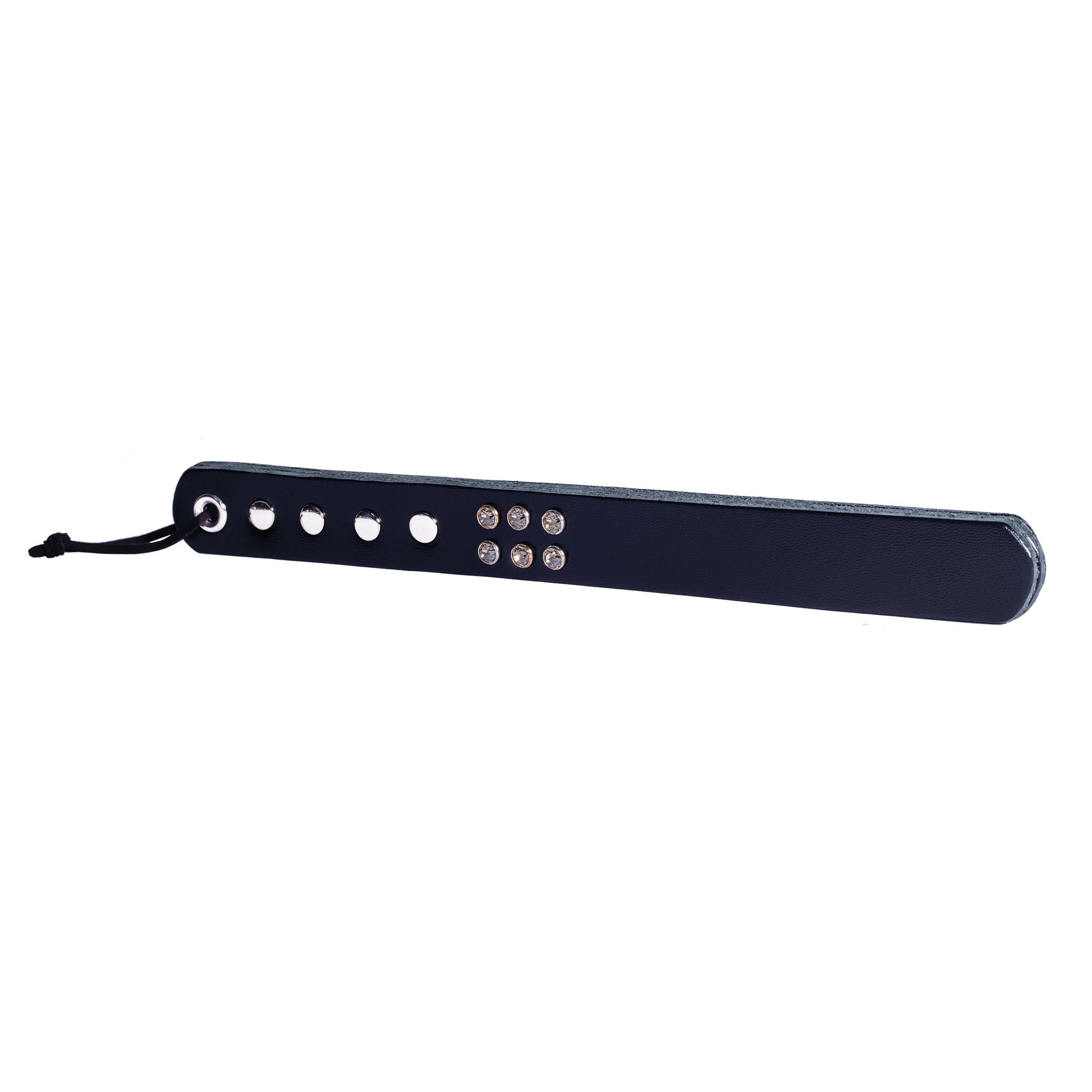 Valerie Crystal-Studded Leather BDSM Slapper Paddle | Valerie Collection