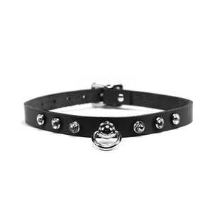 Premium Leather Day Collar - Discreet BDSM Choker for Submissive Play | London Collection