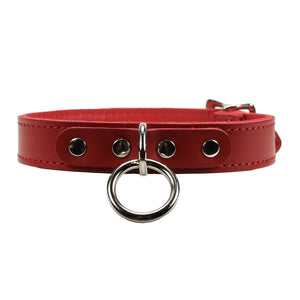 O-Ring Slave Collar BDSM Gear - Premium Leather Choker by VP Leather | Atlanta Collection