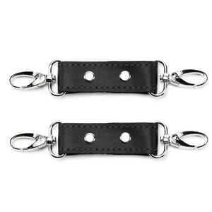 Handmade Premium Leather BDSM Handcuffs & Leg Cuffs with Snap Hook Connectors | Madison Collection