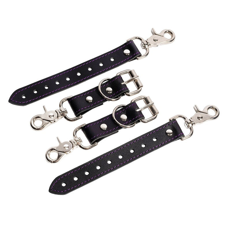 Genuine Leather BDSM Thigh Harness Garters | Madison Collection