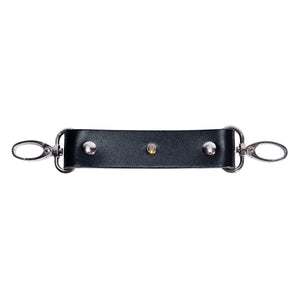 Crystal Leather BDSM Wrist or Ankle Cuffs with Connector | Valerie Collection