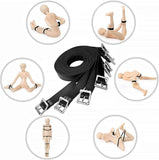 Bondage Straps Set | 10-Piece Whole Body Leather Kit | Premium Bondage Belts & Restraint Straps