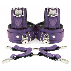 Lockable Wrist and Ankle Cuffs 4-Way Hogtie Restraints for BDSM Play | Bonn Collection