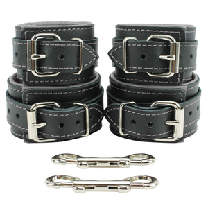 Lambskin Leather Wrist and Ankle Cuffs Set – Soft BDSM Bondage Gear | Madison Collection