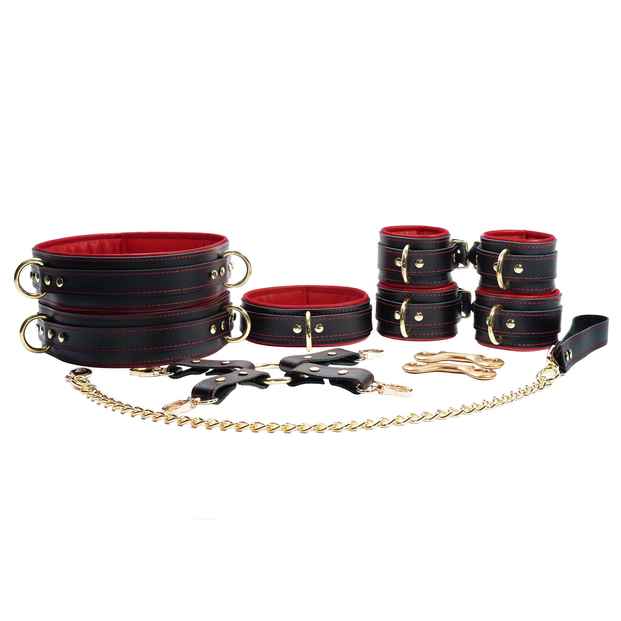 Madison Leather BDSM Beginner Set - Lamb Leather Padded Restraints Kit | Madison Collection