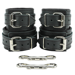 Lambskin Leather Wrist and Ankle Cuffs Set – Soft BDSM Bondage Gear | Madison Collection