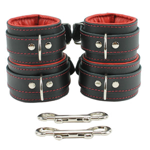 Lambskin Leather Wrist and Ankle Cuffs Set – Soft BDSM Bondage Gear | Madison Collection