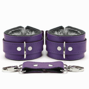 BDSM Wrist and Ankle Cuffs - Handmade Full Grain Lambskin Leather Restraints | Bonn Collection