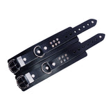 Crystal Leather BDSM Wrist or Ankle Cuffs with Connector | Valerie Collection