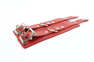 Premium Lambskin Leather Wrist & Ankle Cuffs - BDSM Bondage Restraints Set | Atlas Collection