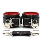 Madison Lockable Lambskin Leather Wrist & Ankle BDSM Cuffs - Ultra Soft Bondage Restraints | Madison Collection