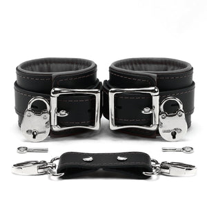 Madison Lockable Lambskin Leather Wrist & Ankle BDSM Cuffs - Ultra Soft Bondage Restraints | Madison Collection