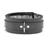 Luxury Faux Fur BDSM Collar - Handmade Leather Bondage Gear | Bonn Collection