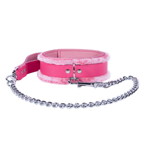 IVO Leather BDSM Collar With Chain Leash | IVO Collection