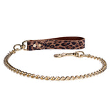 Leopard Print Leather BDSM Collar and Leash Set | Thais Collection