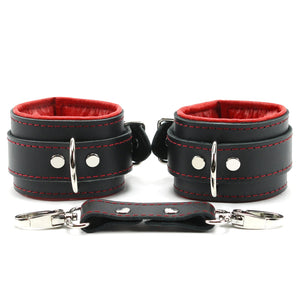 Madison Lockable Lambskin Leather Wrist & Ankle BDSM Cuffs - Ultra Soft Bondage Restraints | Madison Collection