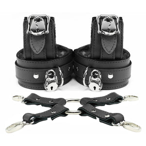 Lockable Wrist and Ankle Cuffs 4-Way Hogtie Restraints for BDSM Play | Bonn Collection