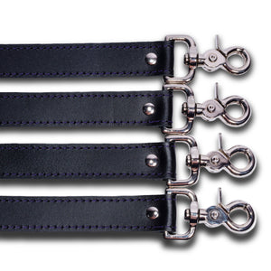 Adjustable Leather BDSM Restraint Bed Straps | Madison Collection