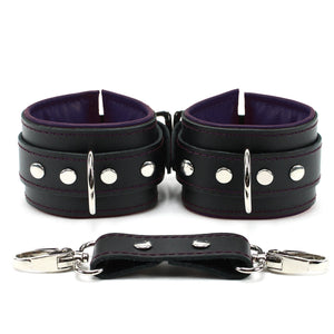 Madison Lockable Lambskin Leather Wrist & Ankle BDSM Cuffs - Ultra Soft Bondage Restraints | Madison Collection