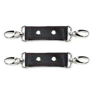 Handmade Premium Leather BDSM Handcuffs & Leg Cuffs with Snap Hook Connectors | Madison Collection