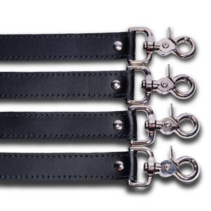 Adjustable Leather BDSM Restraint Bed Straps | Madison Collection