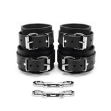 BDSM Leather Wrist and Ankle Restraints - Regular or Lockable | Atlanta Collection