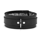 Luxury Faux Fur BDSM Collar - Handmade Leather Bondage Gear | Bonn Collection