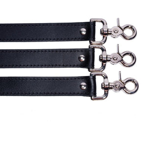 Triple Fixation BDSM Hogtie Restraint - Premium Leather Bondage Gear