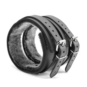 BDSM Lambskin Leather Thigh Cuffs Restraints - Handmade High-Quality | Bonn Collection