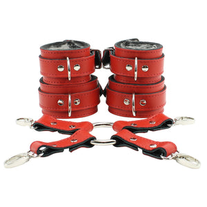 Lockable Wrist and Ankle Cuffs 4-Way Hogtie Restraints for BDSM Play | Bonn Collection