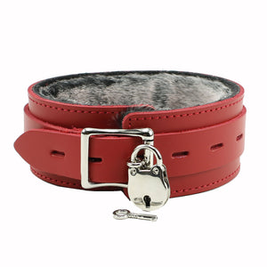 Luxury Leather Collar with Fur Lining | Atlas Collection