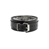 Luxury Leather Collar with Fur Lining | Atlas Collection