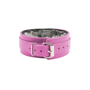 Luxury Leather Collar with Fur Lining | Atlas Collection