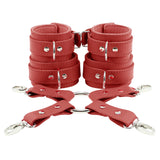 Atlanta Wrist Cuffs and Ankle Cuffs Combo With Hogtie Sturdy Leather Restraints - <strong>Buy One, Get One 50% Off! See Details Below</strong>