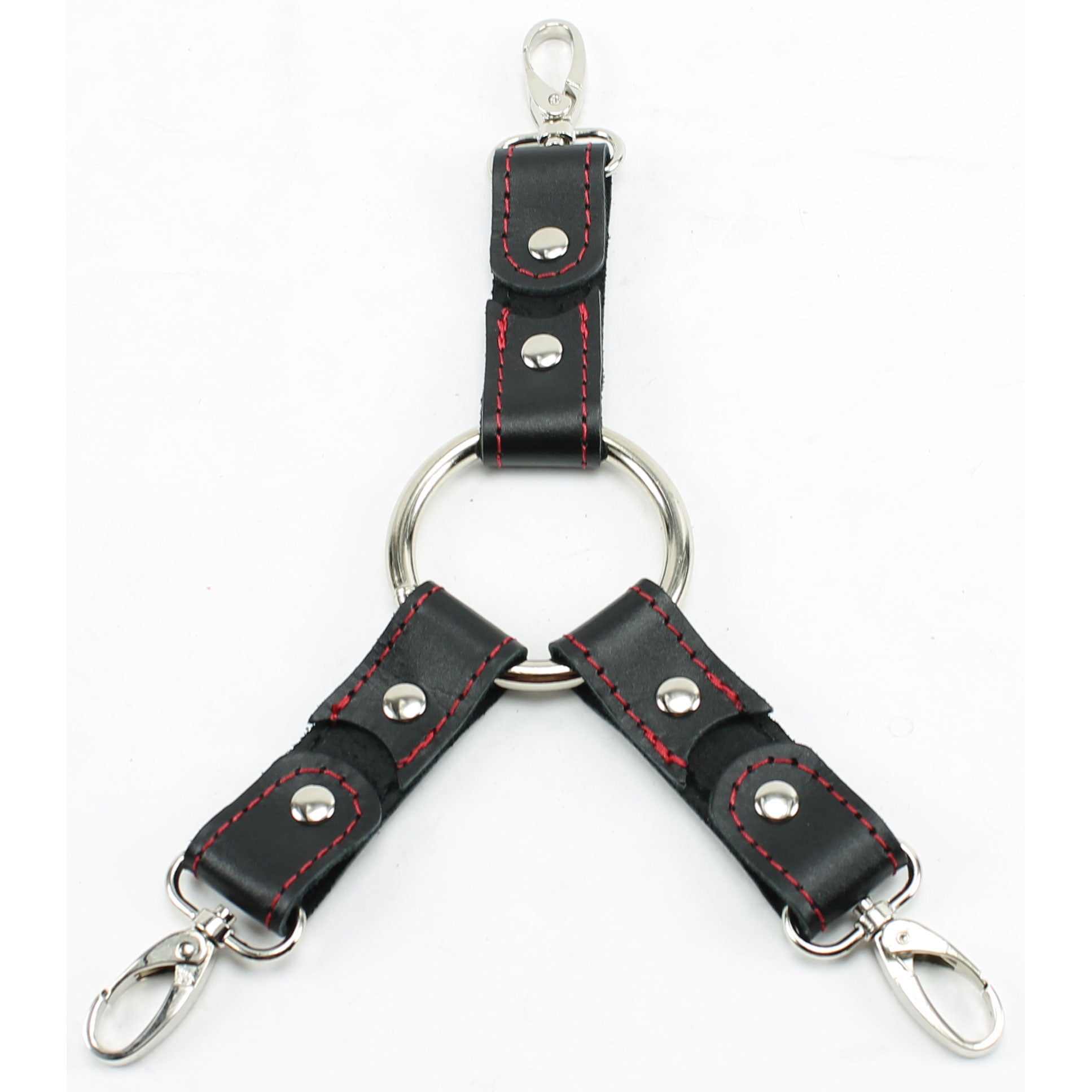 Latigo Leather 3-Way Hogtie Bondage Restraints for BDSM Play - Durable Cuff Set | Madison Collection