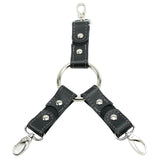 Madison Latigo Leather 3-Way Hogtie for Bondage Toys for Cuff Restraints Set, BDSM Hogtie