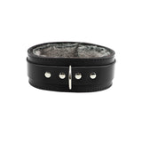 Luxury Leather Collar with Fur Lining | Atlas Collection