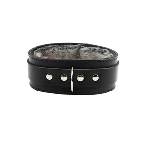 bdsm lockable fur collar