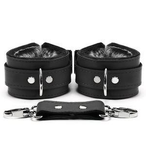 BDSM Wrist and Ankle Cuffs - Handmade Full Grain Lambskin Leather Restraints | Bonn Collection