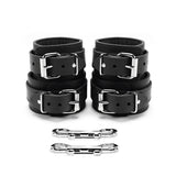 Atlanta Wrist Cuffs and Ankle Cuffs Combo With Hogtie Sturdy Leather Restraints - <strong>Buy One, Get One 50% Off! See Details Below</strong>